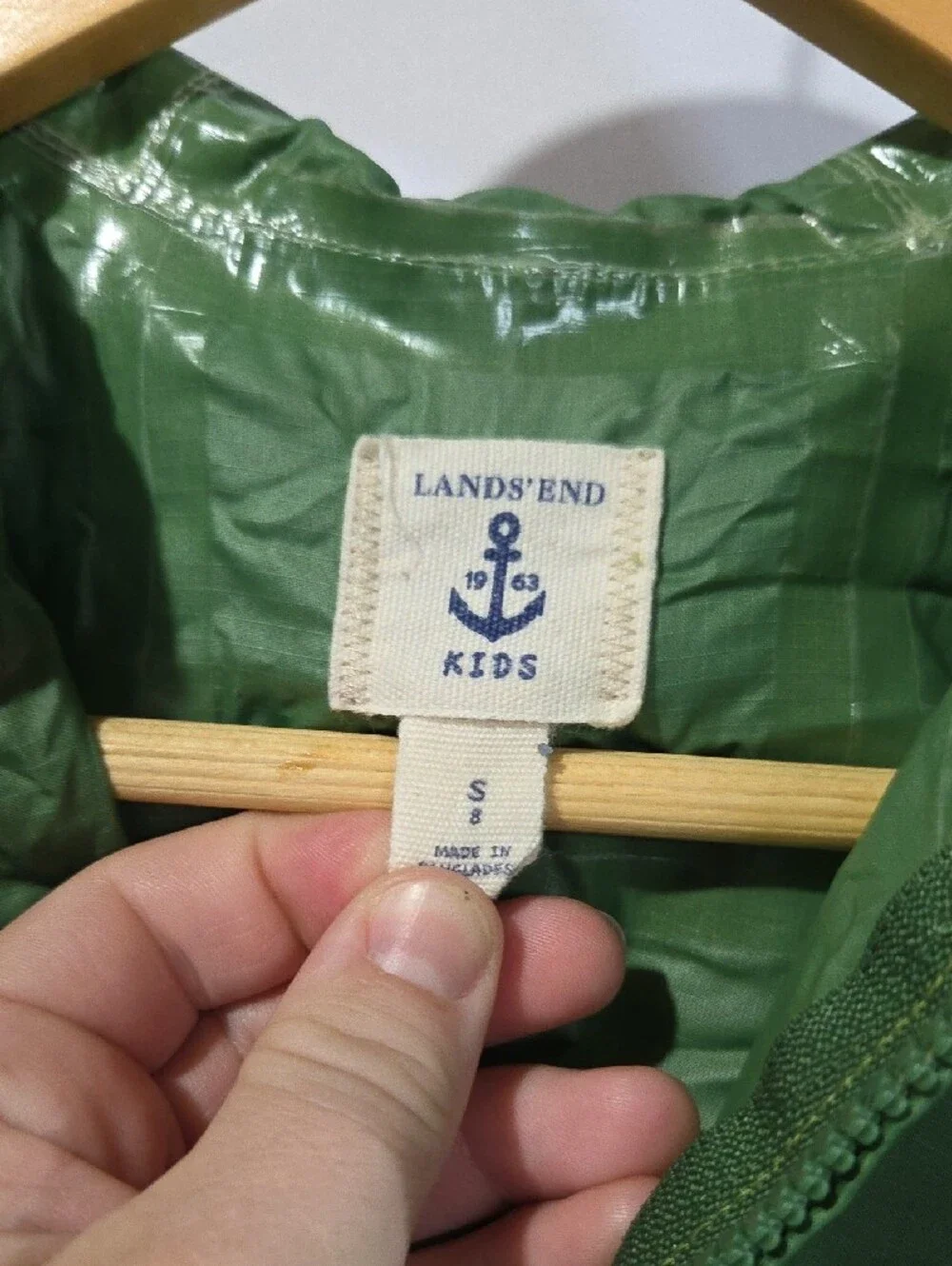 Lands' End Kids Packable Rain Jacket S